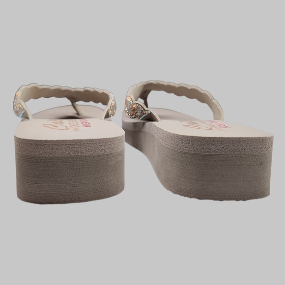 WOMEN`S SKECHERS "CALI" YOGA FOAM FLIP FLOPS SIZE 10 NWOT TAUPE - Picture 3 of 6